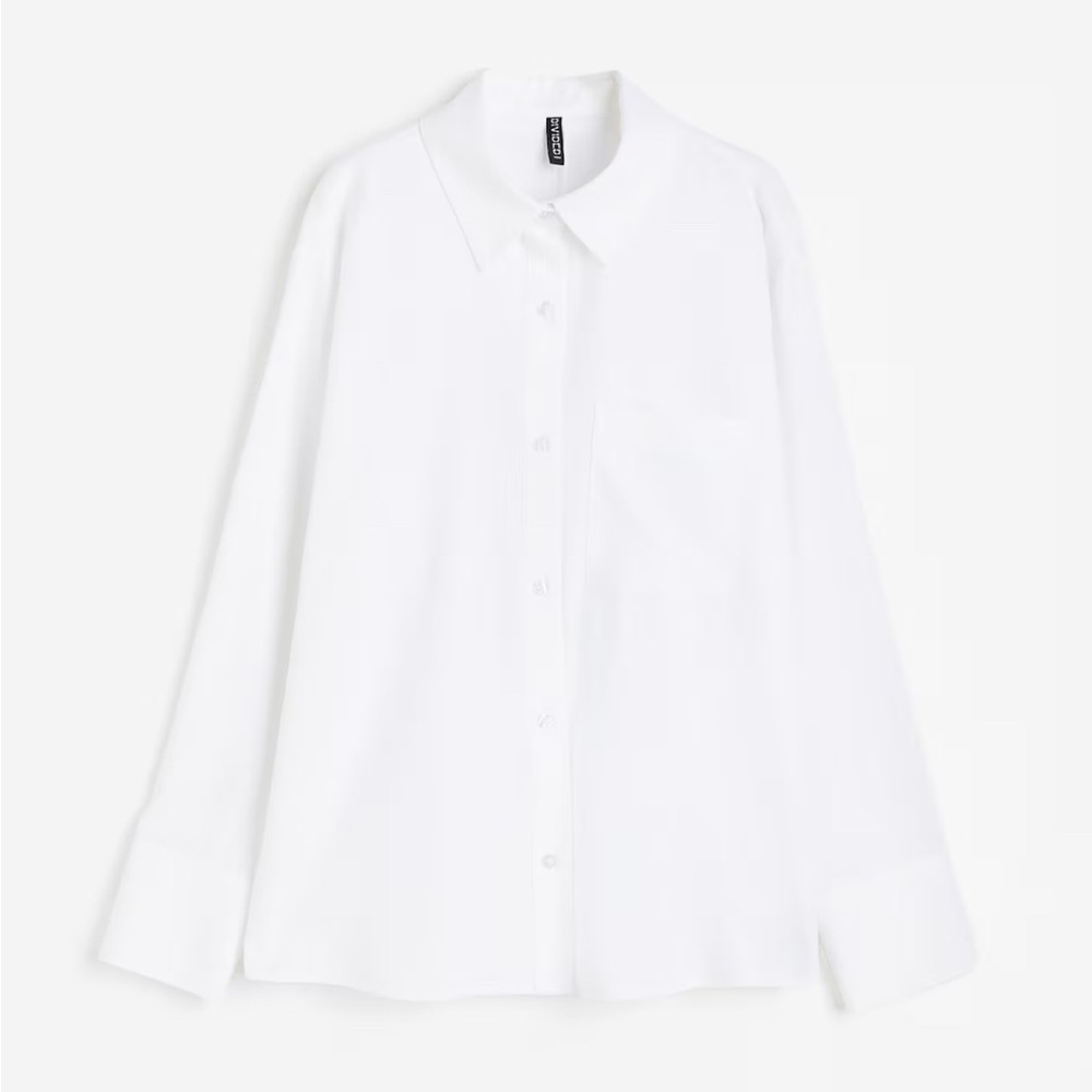 H&M LINEN-BLEND SHIRT size M